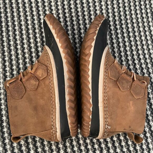 Sorel Out N About brown leather ankle duck boot women’s shoe size 5/youth 4.5 - Picture 7 of 12